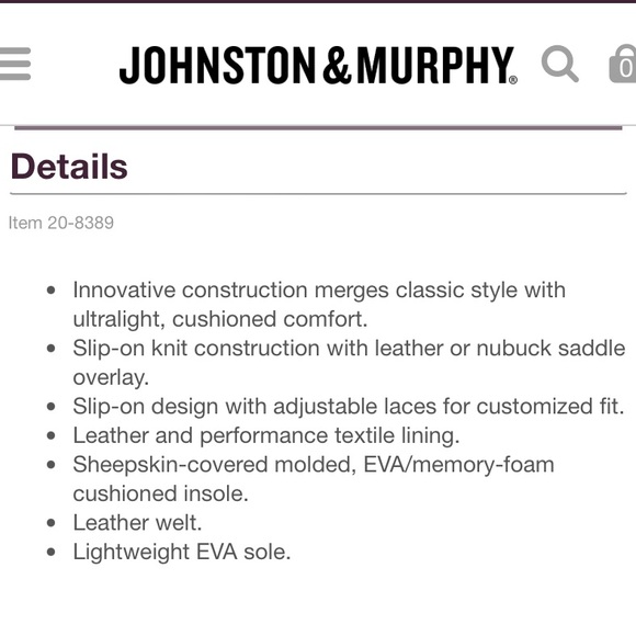 NIB JOHNSTON & MURPHY HOLDEN KNIT WINGTIP dress shoe - Picture 2 of 4